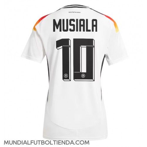 Camiseta Alemania Jamal Musiala #10 Primera Equipación Replica Eurocopa 2024 para mujer mangas cortas